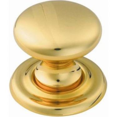 Click Here To Enlarge This Photo Of DL47A - Carlisle Brass Fingertip Design Victorian Knob 25mm Polished Brass