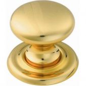 DL47A - Carlisle Brass Fingertip Design Victorian Knob 25mm Polished Brass