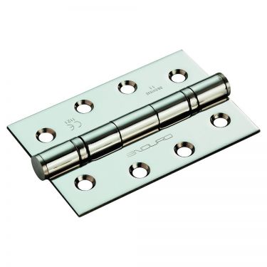 Click Here To Enlarge This Photo Of HIN14322/11BSS - Carlisle Brass Eurospec 102mm x 76mm x 2.2mm Ball Bearing Hinges Grade 11 (80kg) Polished Stainless Steel