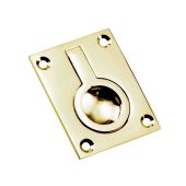 FRP50 - Carlisle Brass Flush Ring Pull 50 x 38mm Polished Brass