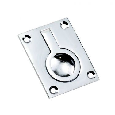 Click Here To Enlarge This Photo Of FRP50CP - Carlisle Brass Flush Ring Pull 50 x 38mm Polished Chrome