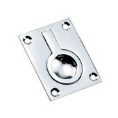 FRP50CP - Carlisle Brass Flush Ring Pull 50 x 38mm Polished Chrome