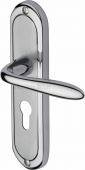 HEN1248-AP Heritage Brass Door Handle For Euro Profile Plate Henley Design Apollo Finish