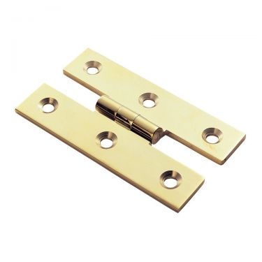 Click Here To Enlarge This Photo Of FTD810 - Carlisle Brass Fingertip Design H Pattern Cabinet Hinge 63 x 38 x 2mm Polished Brass