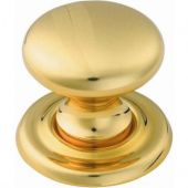 DL47B - Carlisle Brass Fingertip Design Victorian Knob 32mm Polished Brass