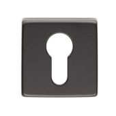 QE001BLK - Carlisle Brass Manital Square Euro Profile Escutcheon Black
