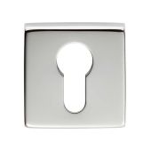QE001CP - Carlisle Brass Manital Square Euro Profile Escutcheon Polished Chrome