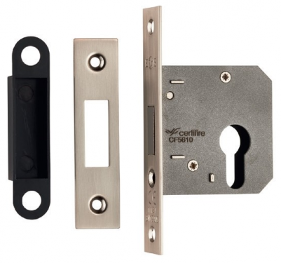 Click Here To Enlarge This Photo Of EDE5025NP - Carlisle Brass Eurospec Economy Euro Cylinder Deadlock 64mm Nickel Plated