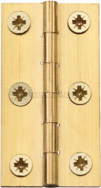 Click Here To Enlarge This Photo Of HG99-115-NB Heritage Brass Hinge Brass 2" x 1 ⅛" Natural Brass Finish
