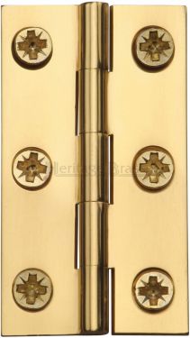 Click Here To Enlarge This Photo Of HG99-115-PB Heritage Brass Hinge Brass 2" x 1 ⅛" Polished Brass Finish