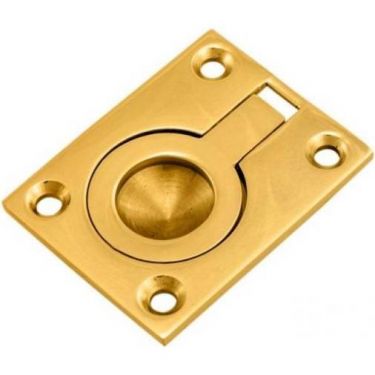 Click Here To Enlarge This Photo Of FRP63 - Carlisle Brass Flush Ring Pull 63 x 49mm Polished Brass