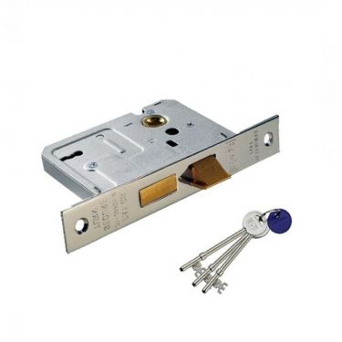 Click Here To Enlarge This Photo Of LSE5330NP - Carlisle Brass Eurospec 3 Lever Sashlock - Economy 76mm Nickel Plated