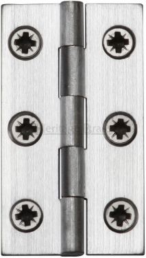 Click Here To Enlarge This Photo Of HG99-115-SC Heritage Brass Hinge Brass 2" x 1 ⅛" Satin Chrome Finish