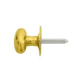 AA33 - Carlisle Brass Thumbturn To Suit Rackbolt (Oval) Hardened Steel Spline Spindle Polished Brass