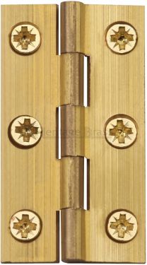 Click Here To Enlarge This Photo Of HG99-120-NB Heritage Brass Hinge Brass 2 ½" x 1 ⅜" Natural Brass Finish
