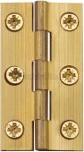 HG99-120-NB Heritage Brass Hinge Brass 2 ½" x 1 ⅜" Natural Brass Finish