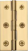 HG99-120-PB Heritage Brass Hinge Brass 2 ½" x 1 ⅜" Polished Brass Finish