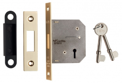 LDE5330EB - Carlisle Brass Eurospec 3 Lever Contract Deadlock 76mm Electro Brass
