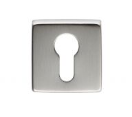 QE001SC - Carlisle Brass Manital Square Euro Profile Escutcheon Satin Chrome