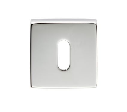 Click Here To Enlarge This Photo Of QE003CP - Carlisle Brass Manital Square Standard Key Escutcheon Polished Chrome
