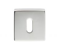 QE003CP - Carlisle Brass Manital Square Standard Key Escutcheon Polished Chrome