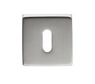 QE003SC - Carlisle Brass Manital Square Standard Key Escutcheon Satin Chrome