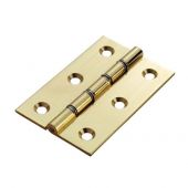 HDPBW4 - Carlisle Brass Double Phosphor Bronze Washered Butt Hinges 102mm x 67mm x 2.5mm Polished Lacquered