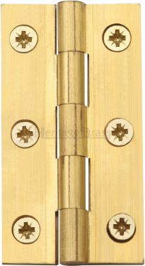 Click Here To Enlarge This Photo Of HG99-125-NB Heritage Brass Hinge Brass 3" x 1 ⅝" Natural Brass Finish
