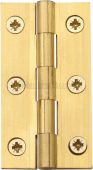 HG99-125-NB Heritage Brass Hinge Brass 3" x 1 ⅝" Natural Brass Finish