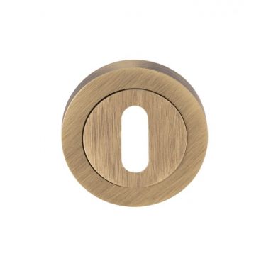 Click Here To Enlarge This Photo Of EUL002AB - Carlisle Brass Standard Key Lock Escutcheon Antique Brass