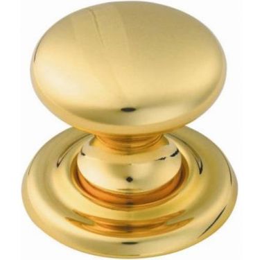 Click Here To Enlarge This Photo Of DL47C - Carlisle Brass Fingertip Design Victorian Knob 37mm Polished Brass