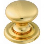 DL47C - Carlisle Brass Fingertip Design Victorian Knob 37mm Polished Brass
