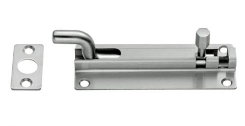 Click Here To Enlarge This Photo Of BBT1080CR/BSS - Carlisle Brass Eurospec 80 x 38mm Cranked Barrel Bolt Bright Stainless Steel