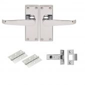 GK2002CP/INTB - Carlisle Brass Contract Victorian Straight Latch Pack - Polished Chrome