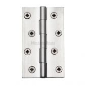 HG99-130-SC Heritage Brass Hinge Brass 4" x 2 ⅜" Satin Chrome Finish