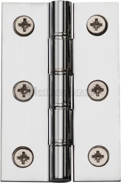 Click Here To Enlarge This Photo Of HG99-345-PC Heritage Brass Hinge Brass with Phosphor Washers 3" x 2" Polished Chrome Finish