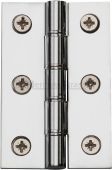 HG99-345-PC Heritage Brass Hinge Brass with Phosphor Washers 3" x 2" Polished Chrome Finish