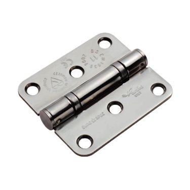 Click Here To Enlarge This Photo Of HIN13225/11BSS/R - Carlisle Brass Eurospec 76mm x 67mm x 2.5mm Grade 11 Ball Bearing Hinges (Radius) Polished Stainless Steel