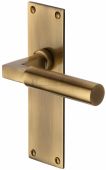 BAU7310-AT Heritage Brass Door Handle Lever Latch Bauhaus Design Antique Brass Finish