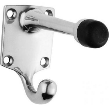 Click Here To Enlarge This Photo Of AA38CP - Carlisle Brass Victorian Hat & Coat Hook with Rubber Buffer Polished Chrome