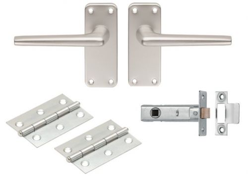 Click Here To Enlarge This Photo Of SAA22/INTB - Carlisle Brass Eurospec Aluminium Lever Latch Internal Door Pack