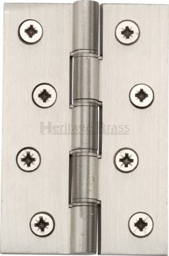 Click Here To Enlarge This Photo Of HG99-350-SN Heritage Brass Hinge Brass with Phosphor Washers 4" x 2 ⅝" Satin Nickel Finish