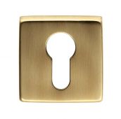 QE001AB - Carlisle Brass Manital Square Euro Profile Escutcheon Antique Brass