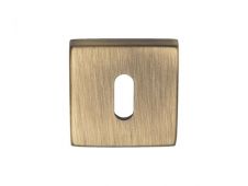QE003AB - Carlisle Brass Manital Square Standard Key Escutcheon Antique Brass