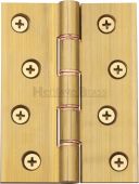 HG99-355-NB Heritage Brass Hinge Brass with Phosphor Washers 4" x 3" Natural Brass Finish