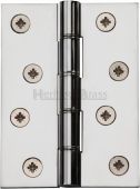 HG99-355-PC Heritage Brass Hinge Brass with Phosphor Washers 4" x 3" Polished Chrome Finish