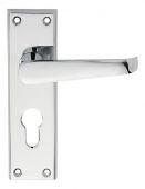CBV30YCP - Carlisle Brass Victorian Lever Lock Furniture/Euro Profile (Contract Range) Polished Chrome