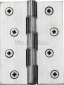 HG99-355-SC Heritage Brass Hinge Brass with Phosphor Washers 4" x 3" Satin Chrome Finish