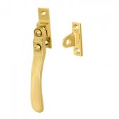 V1006LCK - Carlisle Brass Victorian Casement Fastener (Wedge Pattern - Lockable) Polished Brass