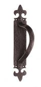 LF5260RH - Carlisle Brass Ludlow Foundries Offset Pull Handle On Backplate Left Hand 260 x 45mm Black Antique
